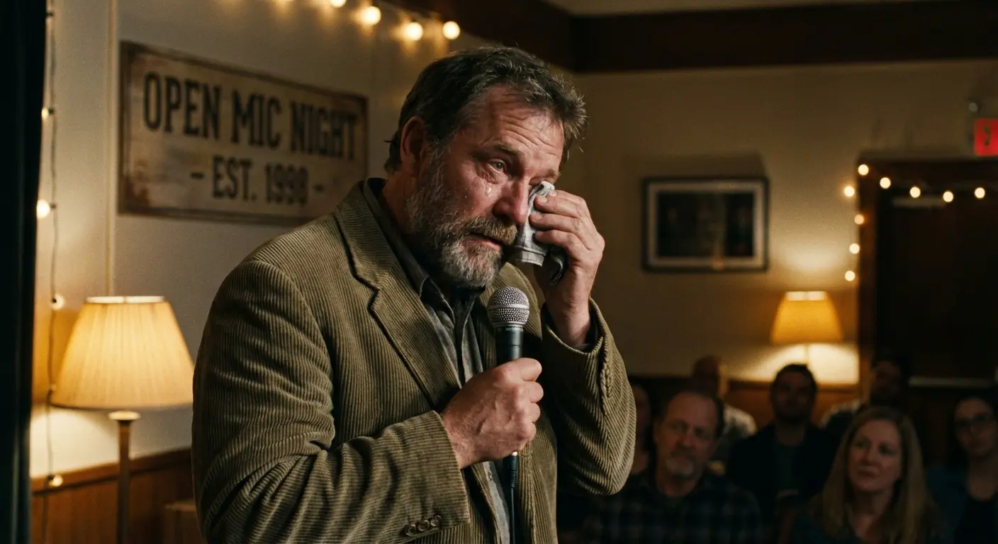 Father of the bride getting emotional during speech
