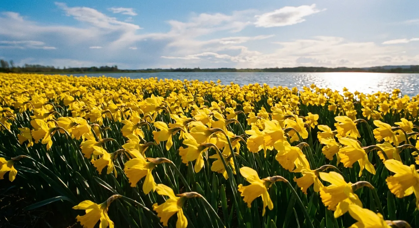 Daffodils tossing their heads in sprightly dance as described by Wordsworth