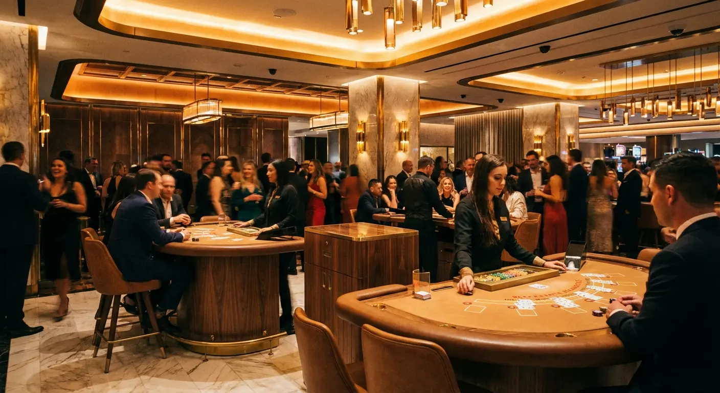 Exterior of Parq Vancouver casino and resort at night