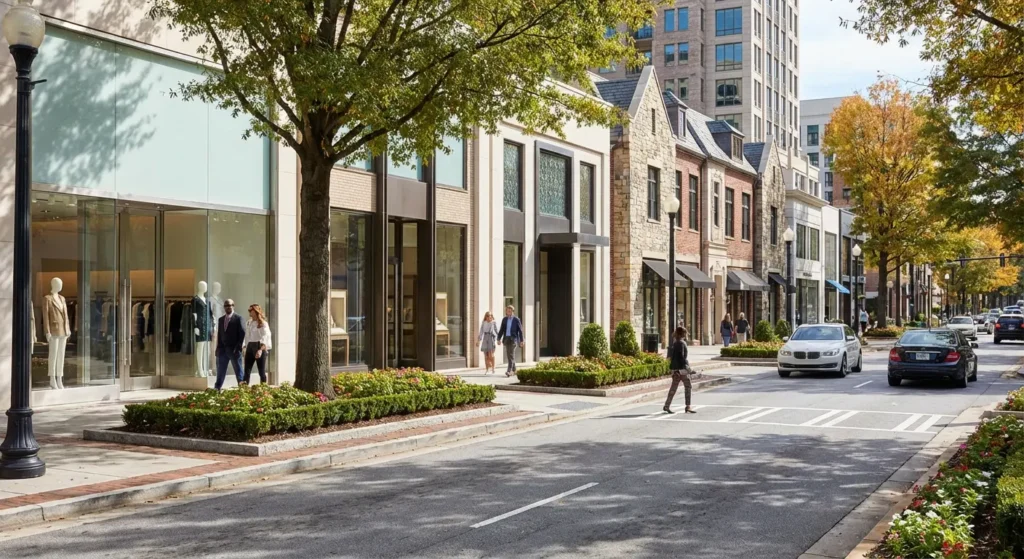 Map of Atlanta bridal districts