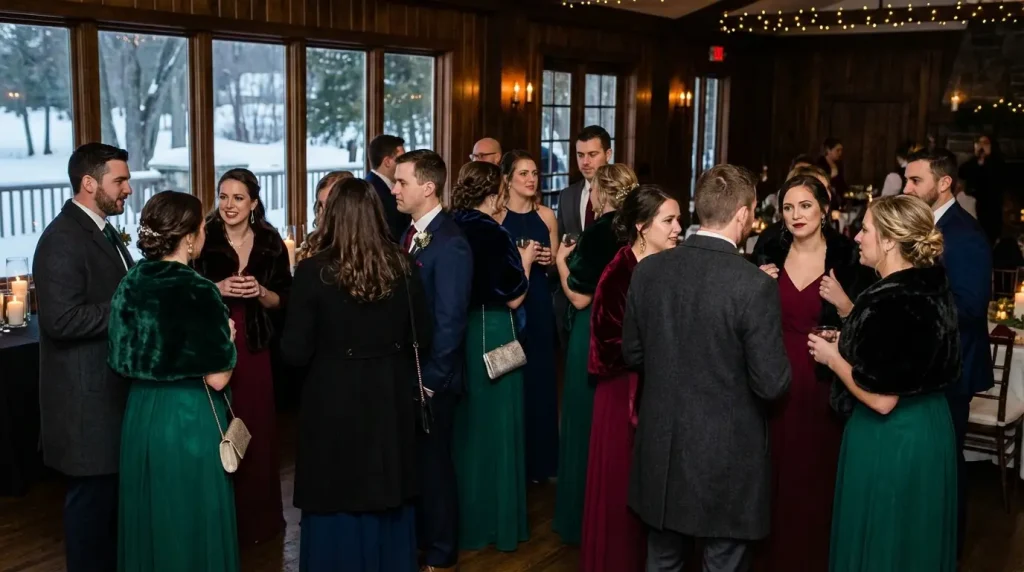 winter wedding guest colors